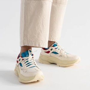 Brandblack SAGA 130 White Leather Chunky Platform Sneakers